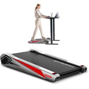 Sleek Black and Red Walking Treadmill